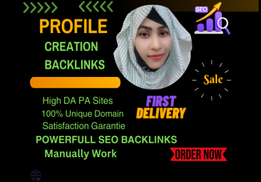 I Will Create 250 HQ SEO Profile Backlinks Manually work