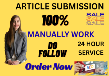 I will create 110 high quality article submission backlinks for SEO