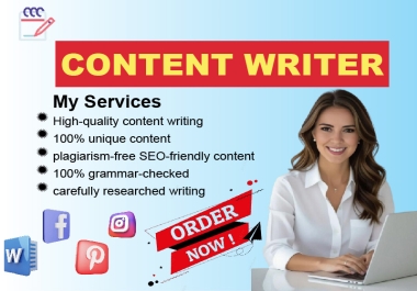 I will Provide 900+ words SEO optimized article,  Blog and content writing on any topic