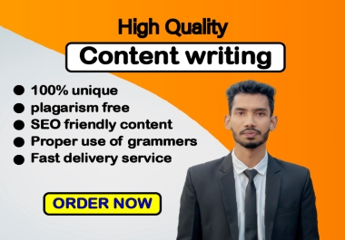 I will write 1000 words of SEO optimized Blog posts and Website Content for you.