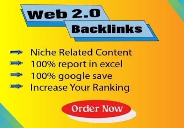 I will create high-authority Web 2.0 Backlinks for your websites.