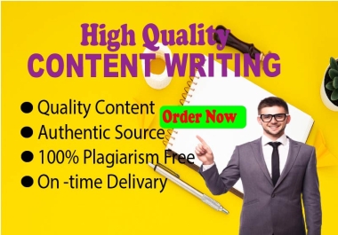 I Serve you best quality of content writing & articles