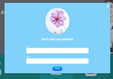 I will create pop-up forms for your website