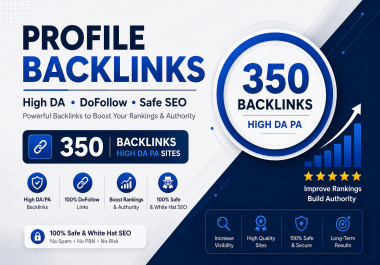 I will build high DA PA dofollow profile backlinks for website SEO