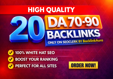 Build 20 High Authority DA 70-90 Profile,  Web 2.0 & Article SEO Backlinks