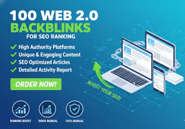 I will create 100 High Authority Web 2.0 Backlinks to Skyrocket SEO Ranking