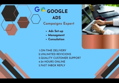 I will setup google ads for e-commerce and local business.