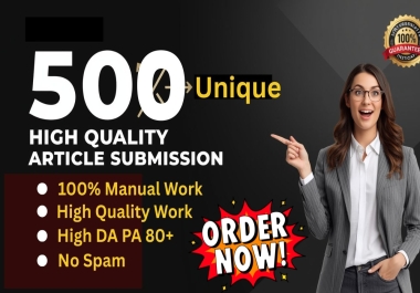 I will do high authority 200 article submission backlinks for SEO ranking and traffic