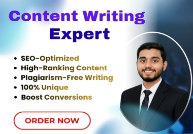 I will write SEO optimized 1000+ high ranking articles and blog posts to boost your Google traffic