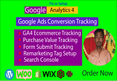 I will Setup GA4 Ecommerce Tracking,  tag tanager and Server Side Tracking via GTM
