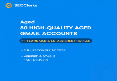 I will provide 50 high quality aged accounts for your business needs
