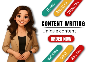 I provide 1000+ Word Professional Content Writing Services