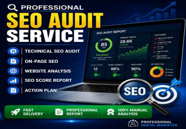 I will do complete SEO audit and provide actionable SEO report