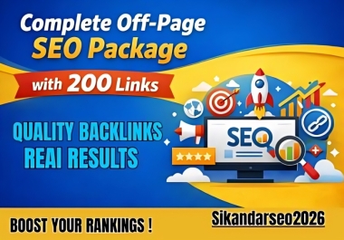 Complete Off-Page SEO Package with 200 Links