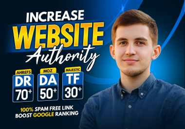 I will increase domain rating ahrefs DR domain authority moz da tf