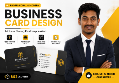 I will design a modern professional business card