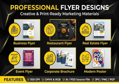 I will design professional flyer,  poster or brochure