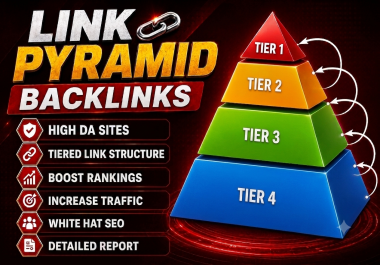 Create 500 Premium Tier 4 Link Pyramid Backlinks for Safe SEO Growth & Higher Rank