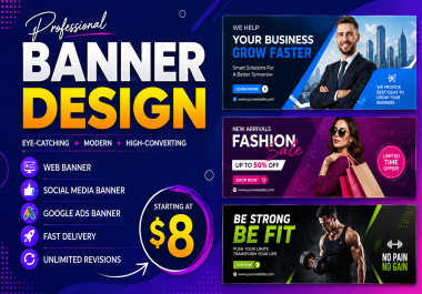 I Will Design Professional Web & Social Media Banners