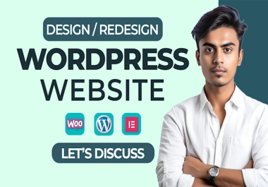 I will design redesign wordpress website development as a full stack developer