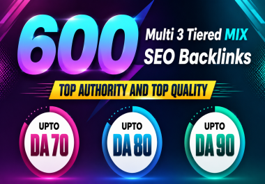 600 SUPER CHARGE Multi 3 Tiered Seo Package With Our Professional Seo Backlinks & Link building