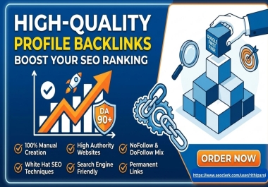 I Will Create SEO Friendly 100 High DA Profile Backlinks