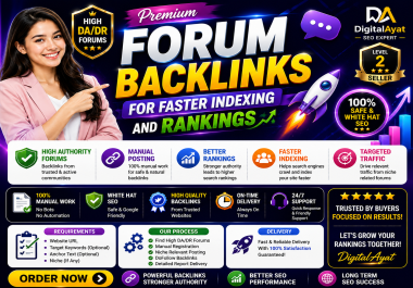 Premium 100 Forum Backlinks for Faster Indexing and Rankings