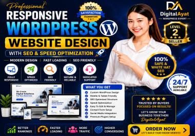 Responsive WordPress Website with SEO & Speed Optimization