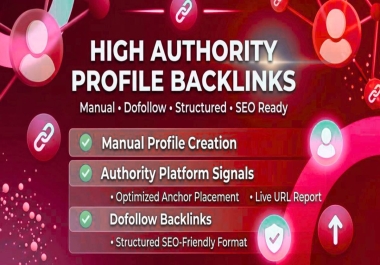 500 High Authority Profile Backlinks Dofollow Links