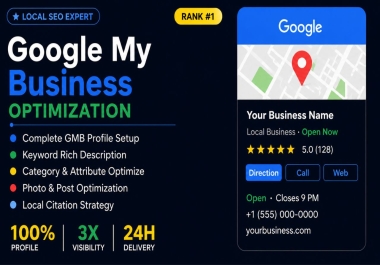 I will optimize your Google My Business profile for local SEO ranking