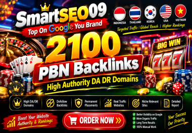 Top on Google with 2100 PBN Backlink Permanent Placement High DA DR Domains Long-Term Result
