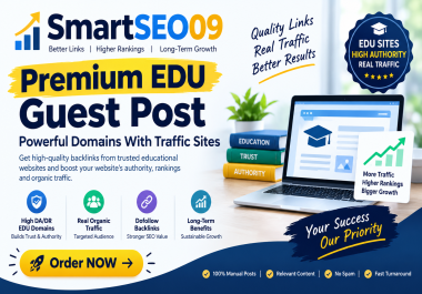 5X Premium EDU Guest Post Powerful Domain With Traffic 100k+ all Sites Long-Term Growth