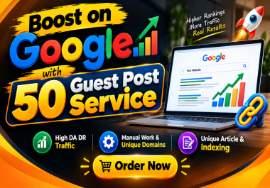 I Will Publish Your Guest Post on 50 High DA DR Websites for Google SEO & Backlinks