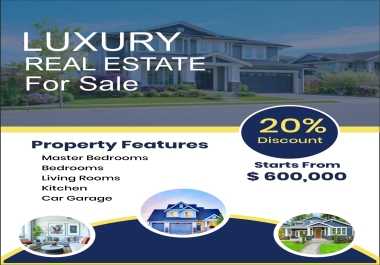 I will create professional luxury real estate flyers.
