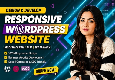 I Will Design a Professional Responsive WordPress Website Using Elementor