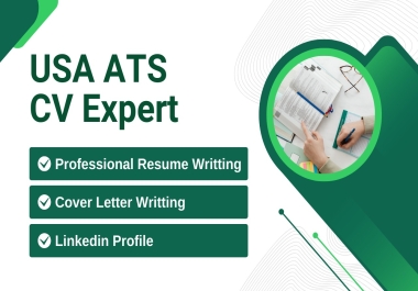 Expert USA ATS Resume Writing,  Cover Letter & Linkedin Profile Optimization