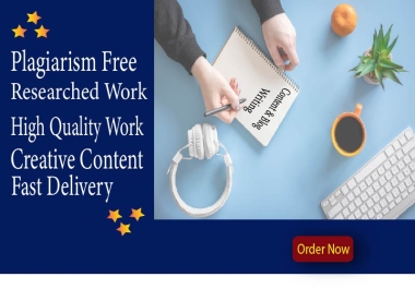 Unique and plagiarism-free Content Writing