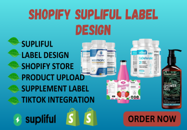 I will create premium Supliful supplement label design and product packaging