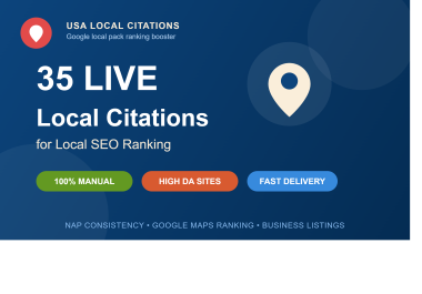 I will build 35 live USA local citations for local SEO ranking
