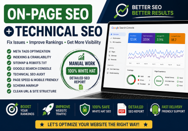 I will fix 3 page On-page SEO and Technical SEO issues for better Google visibility