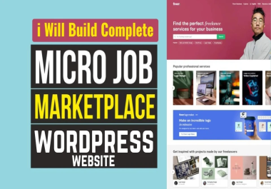 I Will Create Freelance or Microjob Website Like Fiverr