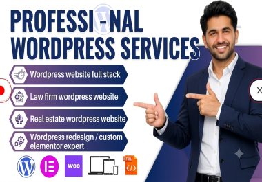 I Will redesign, customize, edit wordpress website law firm, real estate wordpress website