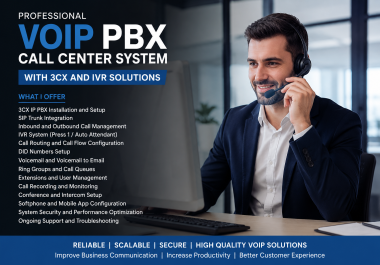 I Will Setup VoIP PBX Call Center System with 3CX and IVR Solutions