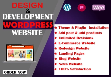 I will create a wordpress website,  design/redesign wordpress website and WordPress development