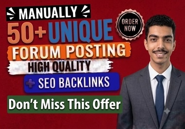 Powerfull 50 Forum Backlinks Do-Follow for rank your site Upgrade.