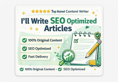I will write high quality SEO blog articles for your website