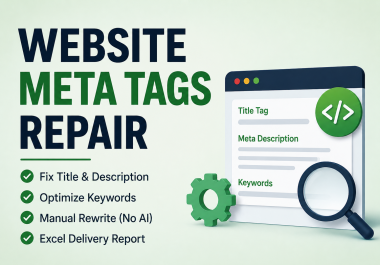 I will fix click through rate by rewriting your website meta tags