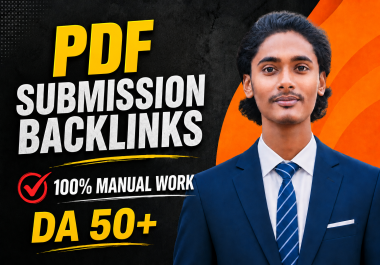 High DA Manual 15 PDF Submission Backlinks for SEO Ranking