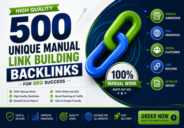 I Will Create 500 Unique Manual Link Building Backlinks for SEO