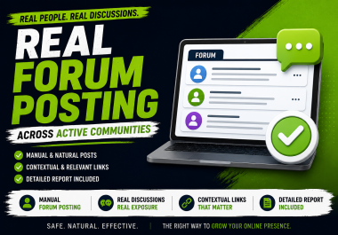 50 Real Forum Posting Across Active Communities